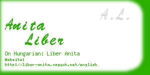 anita liber business card